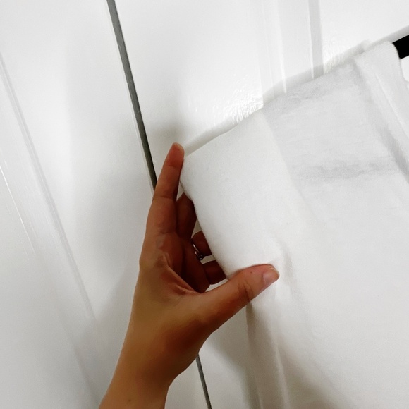 CITIZENS OF HUMANITY ZOSIA PADDED SHOULDER V-NECK TOP T-Shirt Size XL White - Picture 6 of 11